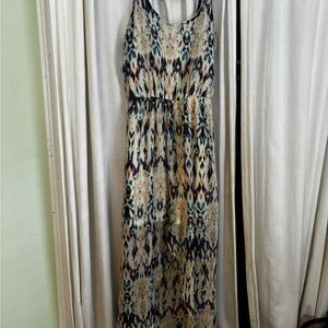 Boho Maxi Dress Sleeveless XS Patterned Flowy Summer Dress Xhilaration